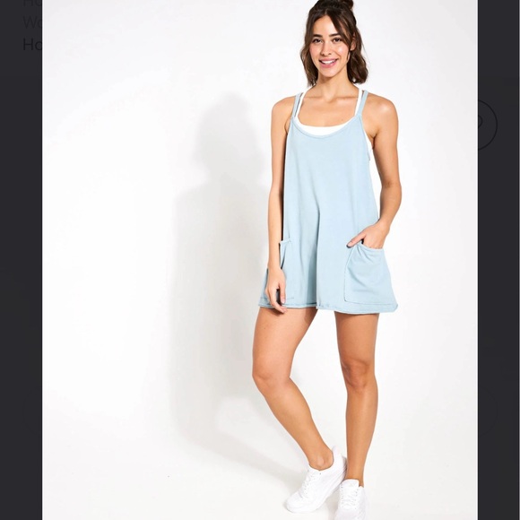 Free People Movement Hot Shot Mini Dress in Eucalyptus-Medium. NWOT - Picture 6 of 10